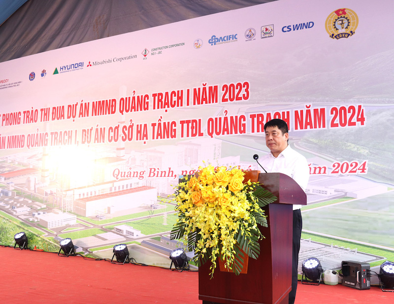 Ông Nguyễn Anh Tuấn, Tổng giám đốc EVN tại lễ phát động thi đua 